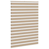 Vidaxl zebra blind 155x230 cm stofbreedte 150,9 cm polyester zandbruin
