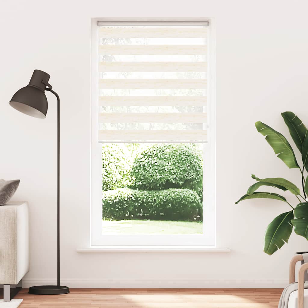 Vidaxl Zebra Roller Blind 95x200 CM Ancho de polvo de 90,9 cm Marmerbeige