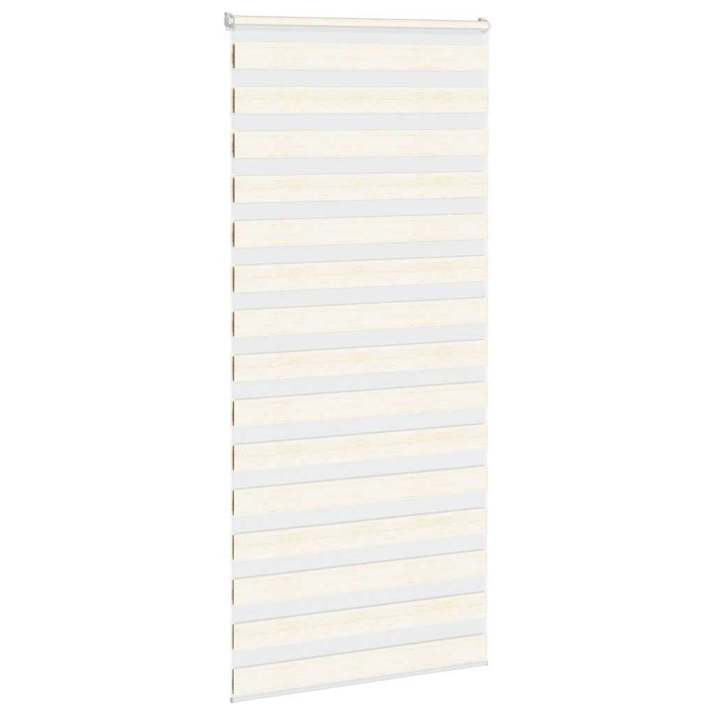Vidaxl Zebra Roller Blind 115x200 cm Larghezza polvere 110,9 cm Marmerbeige