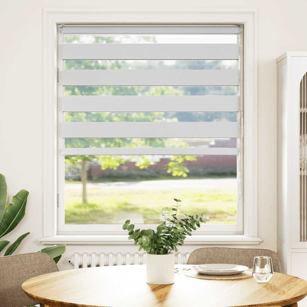 Vidaxl zebra blind 95x100 cm stofbreedte 90,9 cm polyester wit