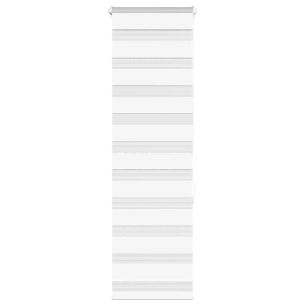Vidaxl Zebra Roller Blind 50x150 cm Šířka prachu 45,9 cm polyester bílá