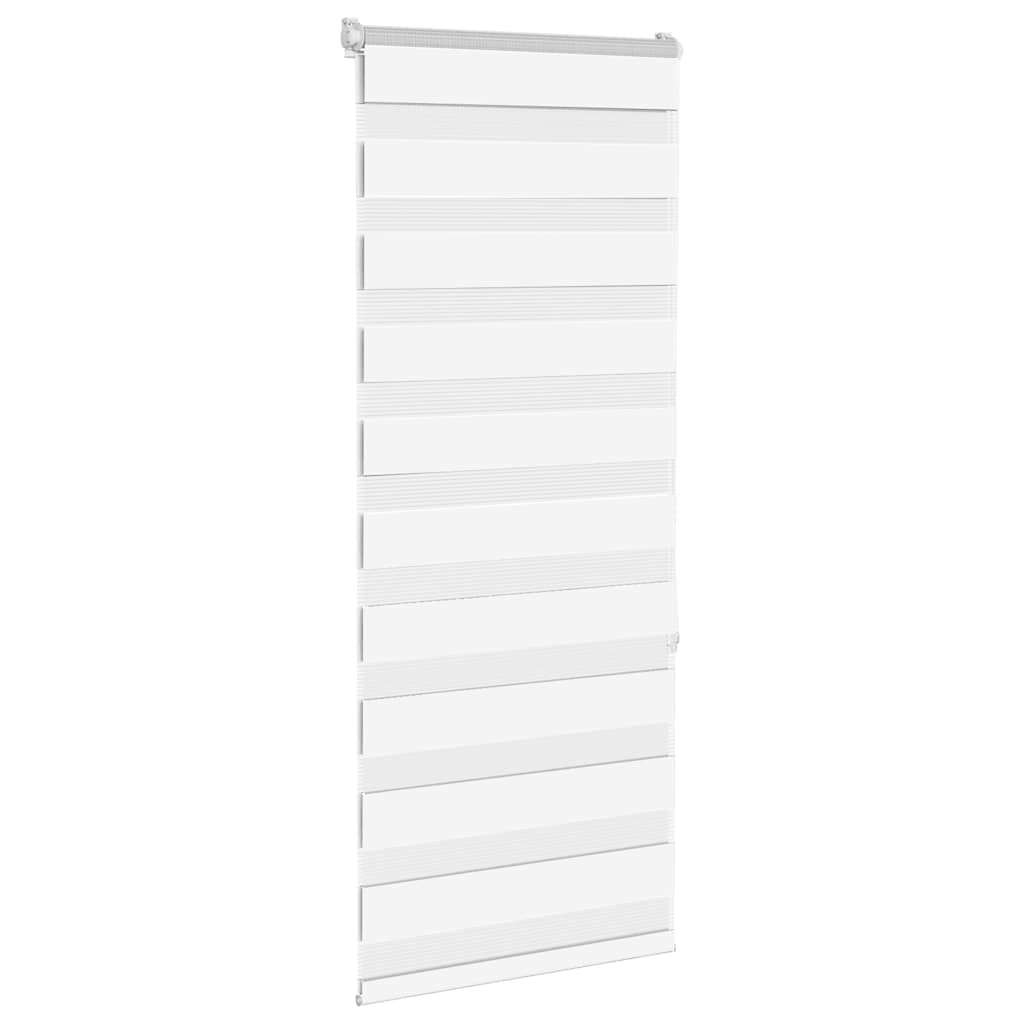 Vidaxl Zebra Roller Blind 55x150 cm Šířka prachu 50,9 cm polyesterová bílá