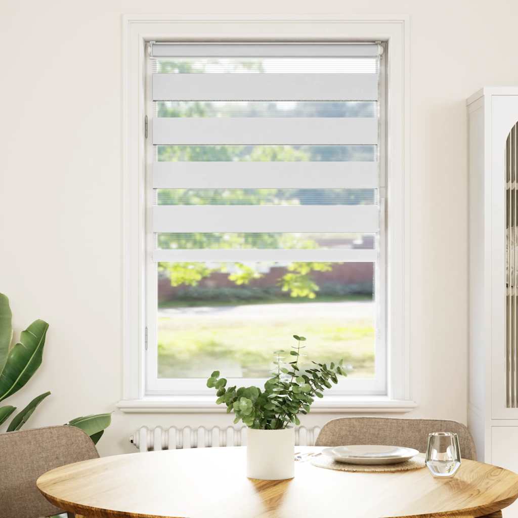 Vidaxl Zebra roller blind 80x150 cm dust width 75.9 cm Polyester White