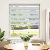 Vidaxl Zebra Roller Blind 115x150 cm Šířka prachu 110,9 cm polyesterová bílá