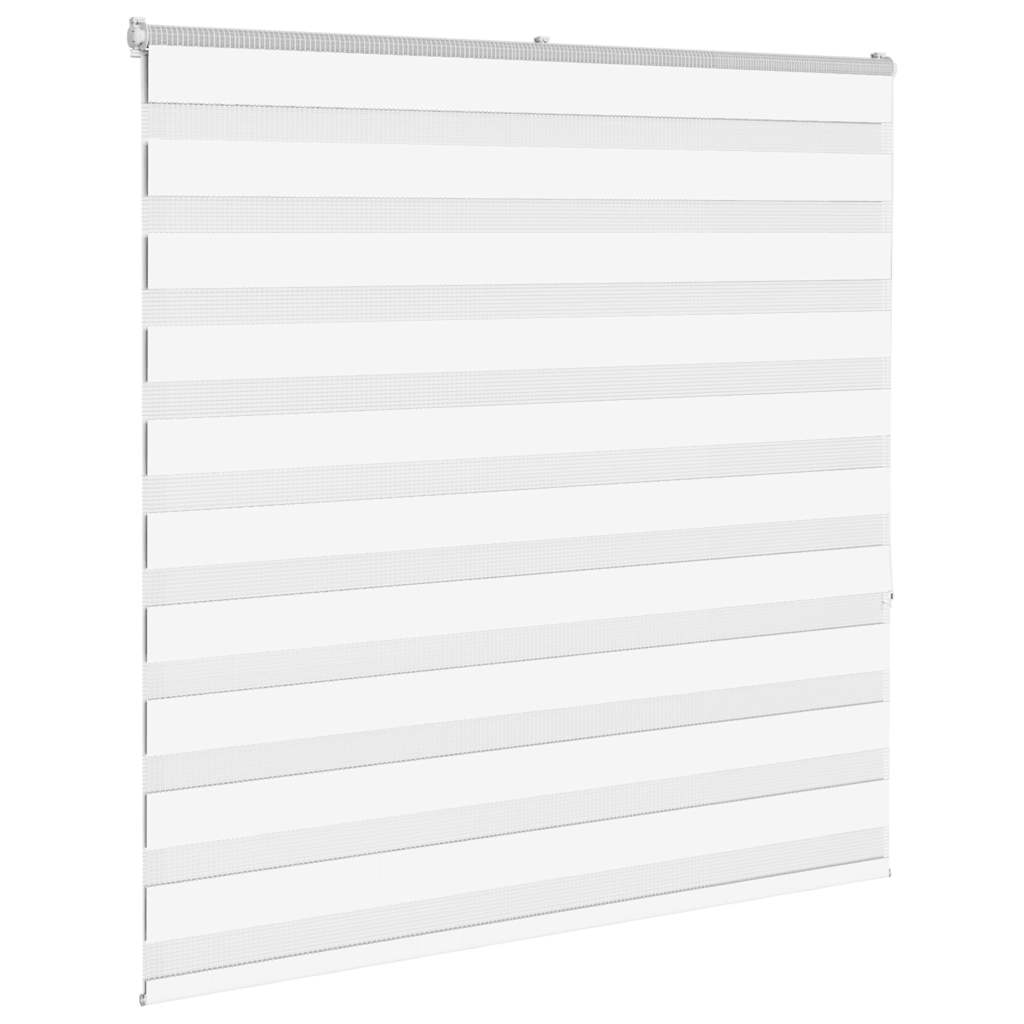 Vidaxl Zebra Roller Blind 140x150 cm Šířka prachu 135,9 cm polyester bílá
