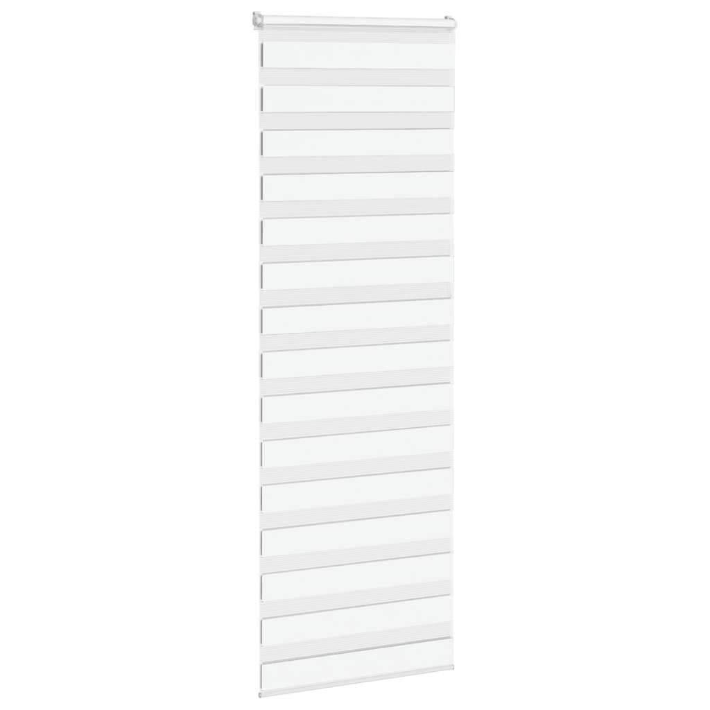 Vidaxl Zebra Roller Blind 85x200 cm Šířka prachu 80,9 cm polyesterová bílá