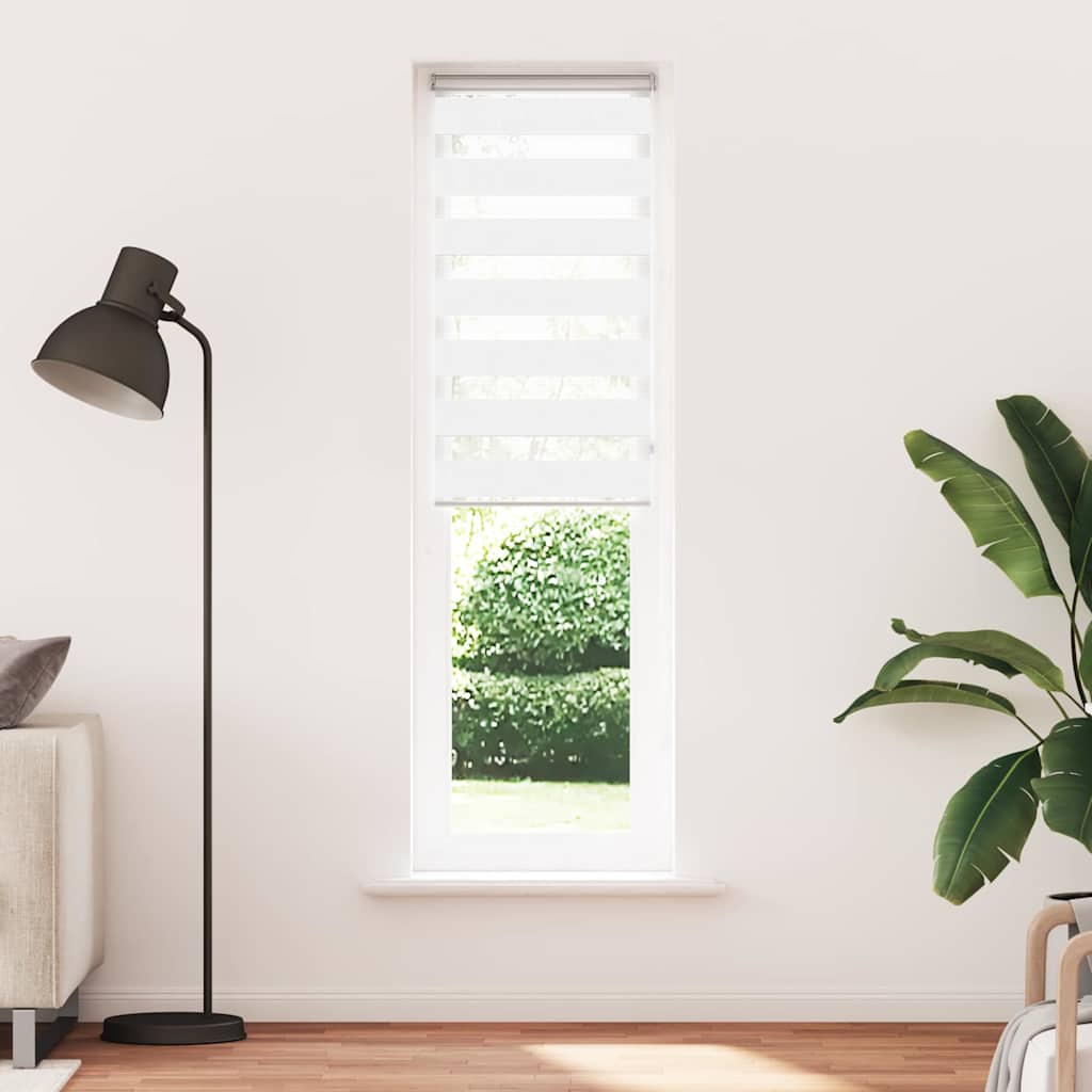 Vidaxl Zebra roller blind 65x230 cm Fabric width 60.9 cm Polyester White
