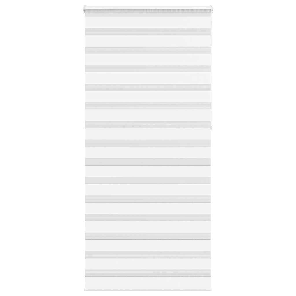 Vidaxl zebra rullo cieco 95x230 cm Larghezza tessuto 90,9 cm in poliestere bianco