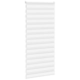 Vidaxl zebra rullo cieco 95x230 cm Larghezza tessuto 90,9 cm in poliestere bianco