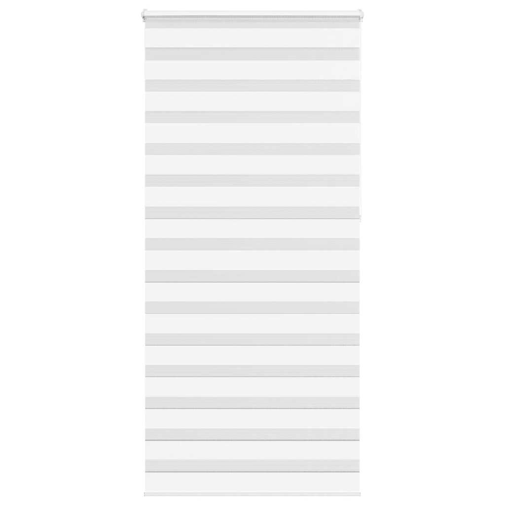 Vidaxl zebra rullo cieco 100x230 cm larghezza del tessuto 95,9 cm in poliestere bianco