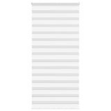 Vidaxl zebra rullo cieco 100x230 cm larghezza del tessuto 95,9 cm in poliestere bianco