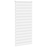 Vidaxl zebra rullo cieco 110x230 cm Larghezza tessuto 105,9 cm in poliestere bianco