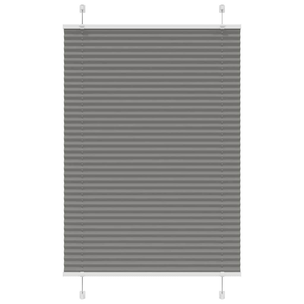 Vidaxl pleated roller blind 100x100 cm dust width 99.4 cm anthracite
