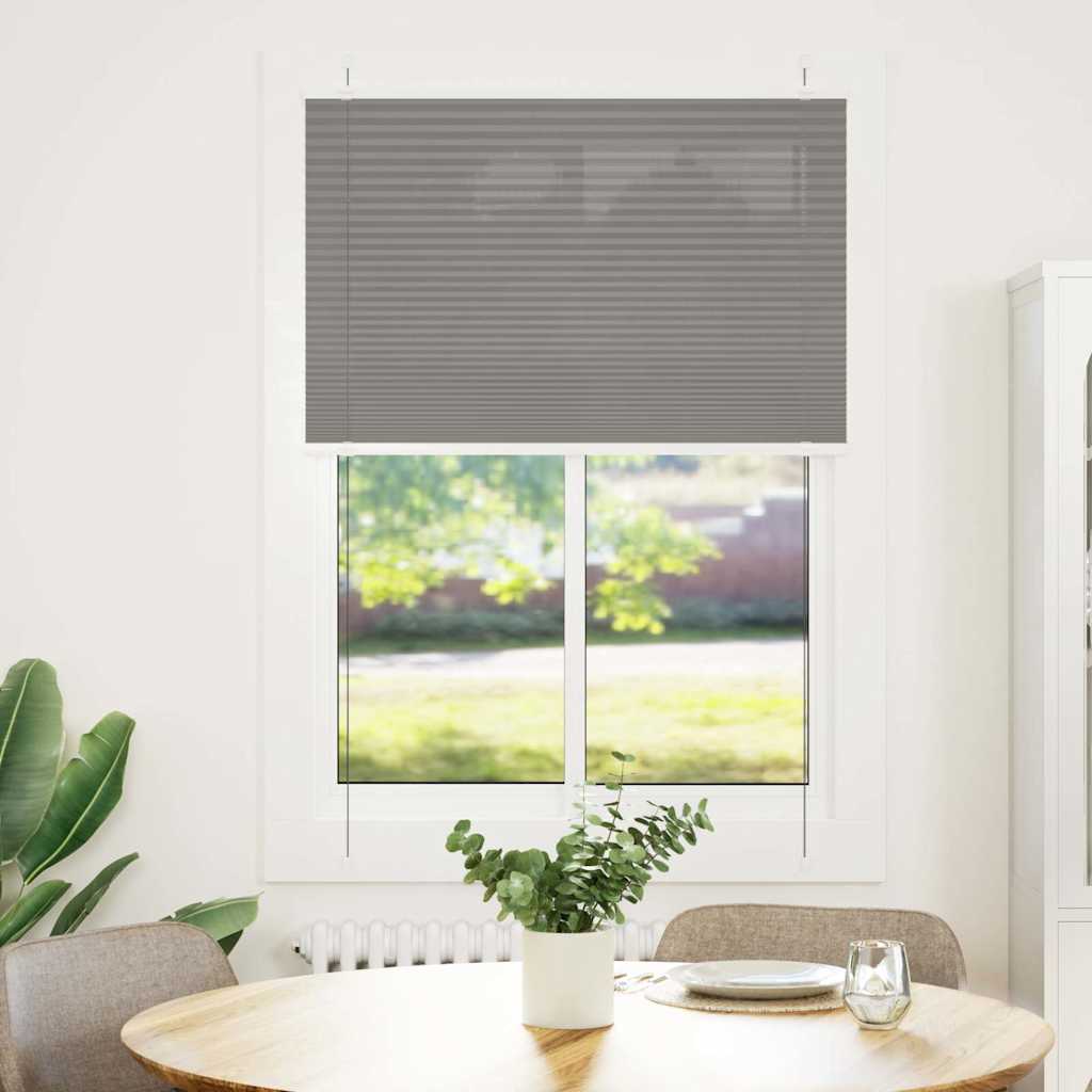 Vidaxl pleated roller blind 100x100 cm dust width 99.4 cm anthracite