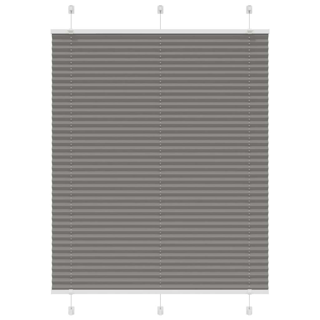 Vidaxl pleated roller blind 110x100 cm dust width 109.4 cm anthracite