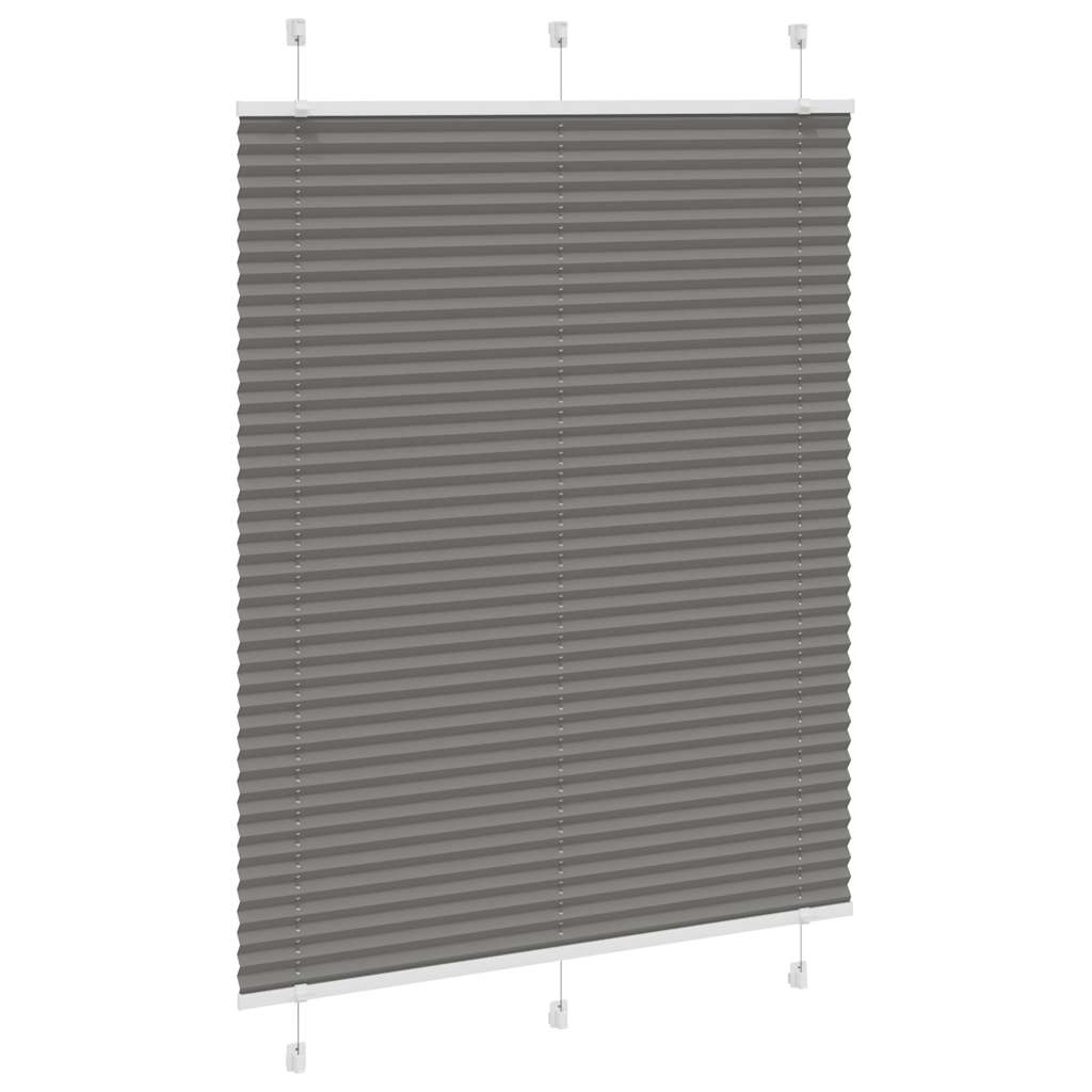 Vidaxl pleated roller blind 110x100 cm dust width 109.4 cm anthracite