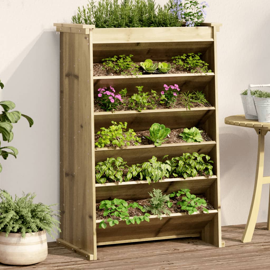Vidaxl Herb Box 6-Layer 69x40x101,5 cm Impregnované borovice dřevo