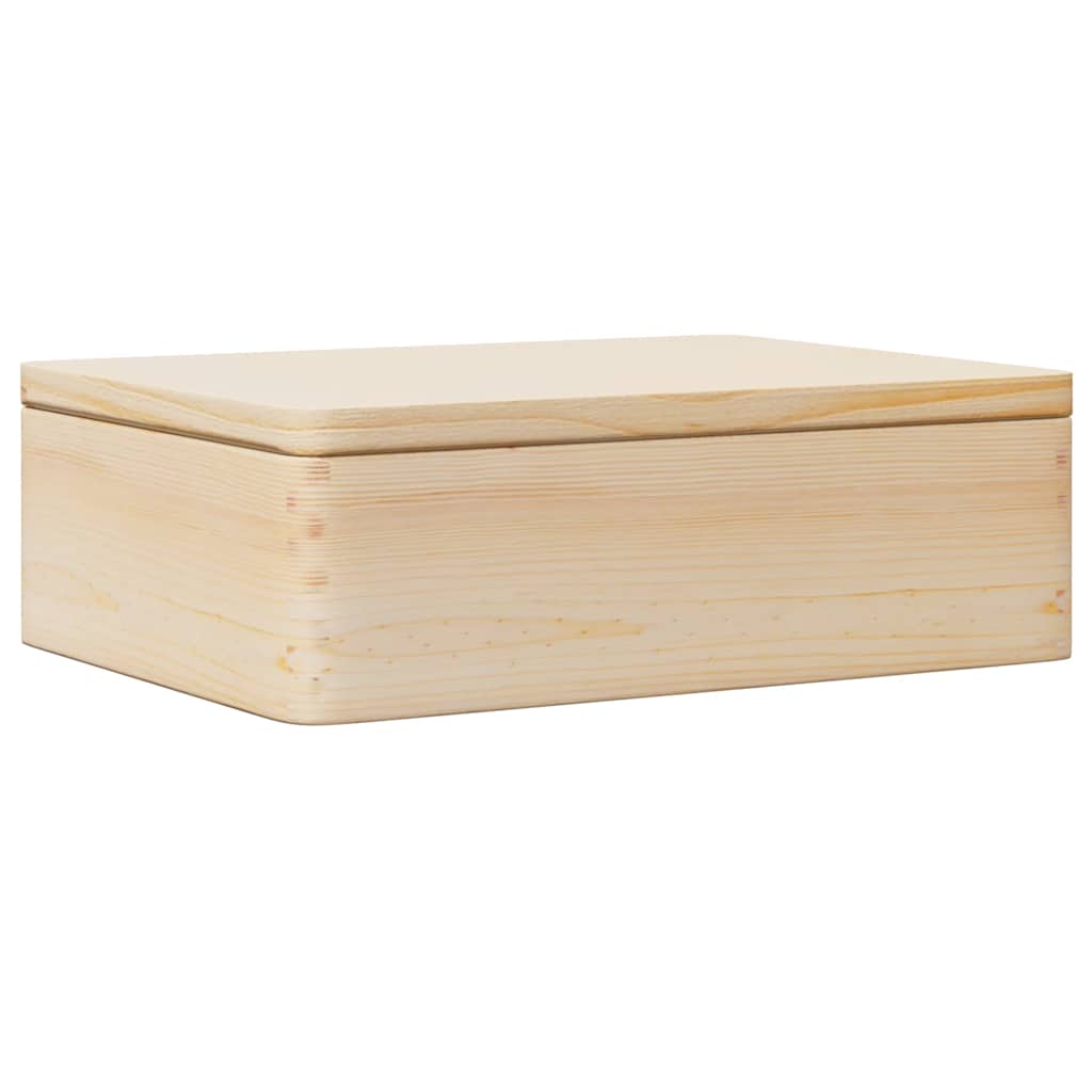 Caja de madera Vidaxl con tapa 40x30x13 cm de pino sólido
