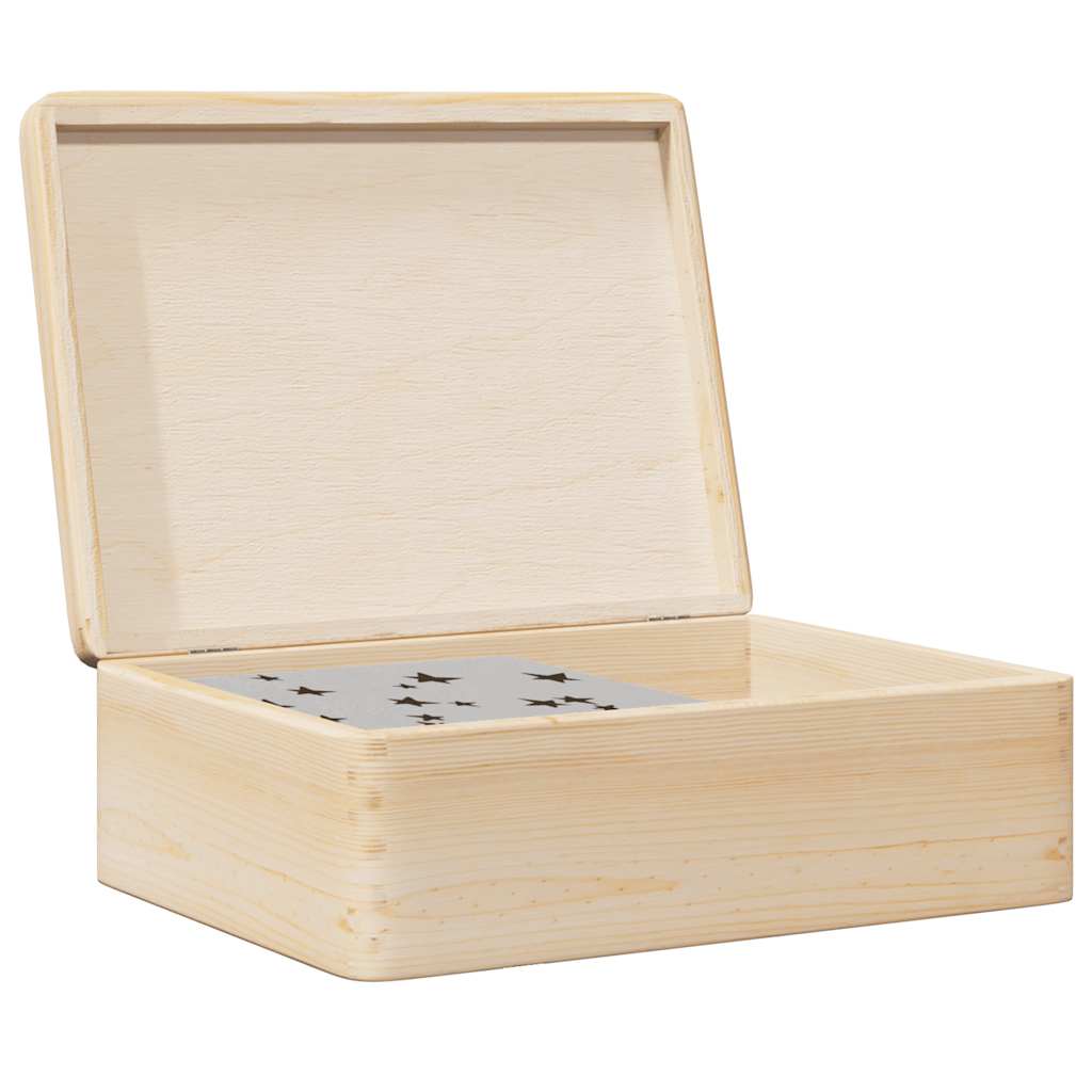 Caja de madera Vidaxl con tapa 40x30x13 cm de pino sólido