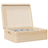 Caja de madera Vidaxl con manijas de tapa 40x30x13cm de pino sólido