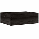 VidaXL Wooden box with handles 40x30x13 cm Solid pine black