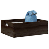VidaXL Wooden box with handles 40x30x13 cm Solid pine black