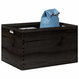 VidaXL Wooden box with handles 40x30x23 cm Solid pine black