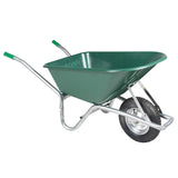 Vidaxl Wheelbarrow 90 L 150 kg in acciaio zincato e verde plastica