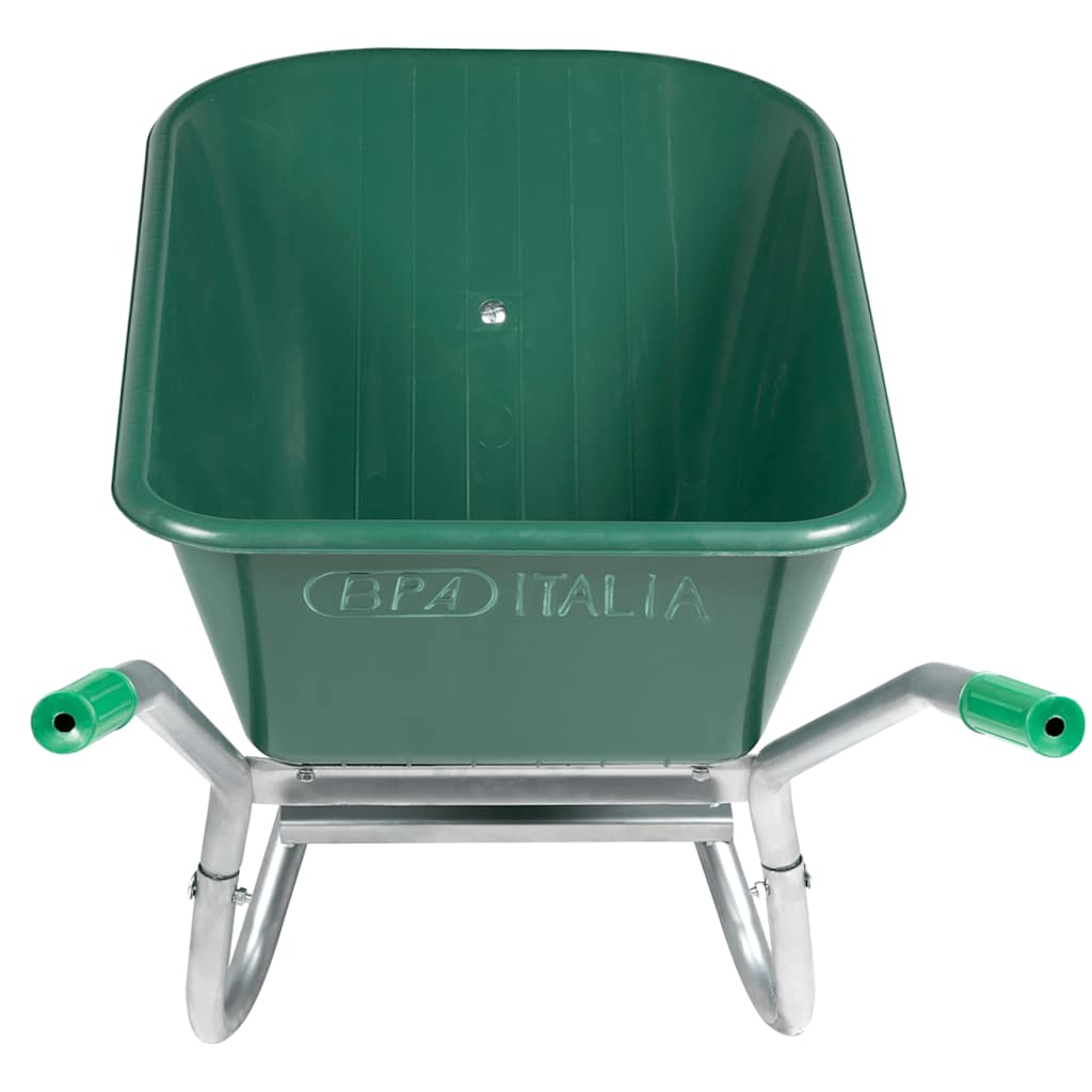 Vidaxl Wheelbarrow 90 L 150 kg in acciaio zincato e verde plastica