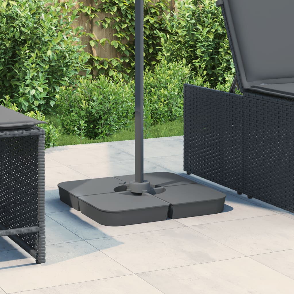 Vidaxl 4-piece set of parasol feet for cross foot Parasol 100 kg pp