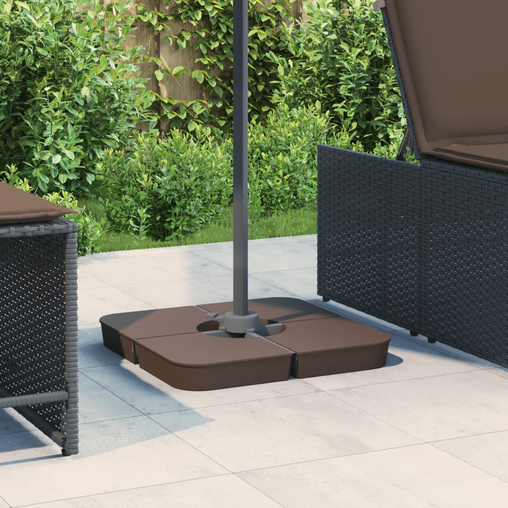 Vidaxl 4-piece set of parasol feet for cross foot Parasol 100 kg pp