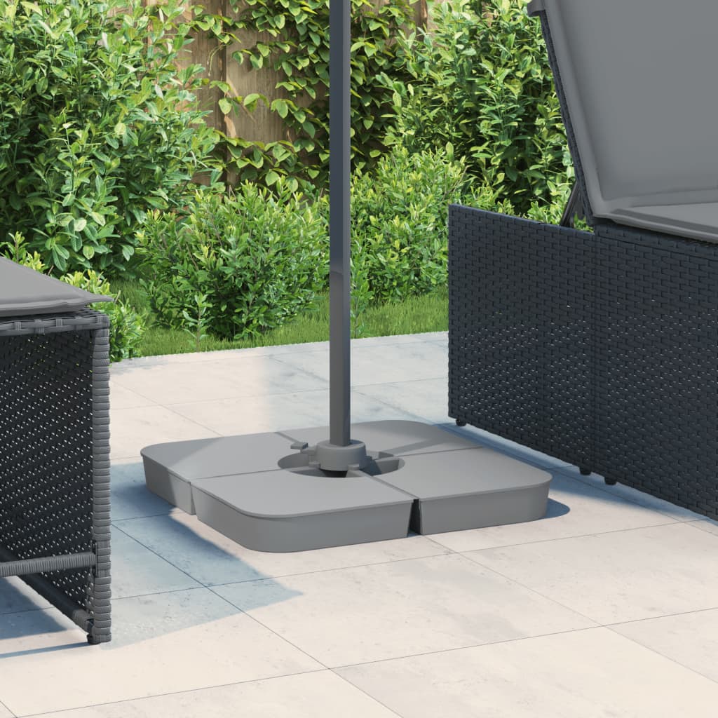 Vidaxl 4-piece set of parasol feet for cross foot Parasol 100 kg pp