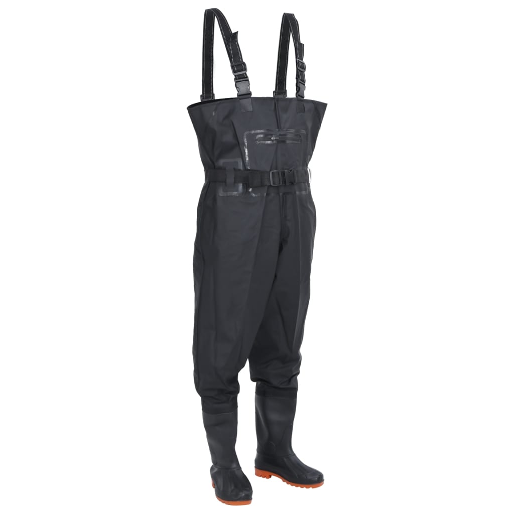 VidaXL Waadpak with boots and belt size 44 black
