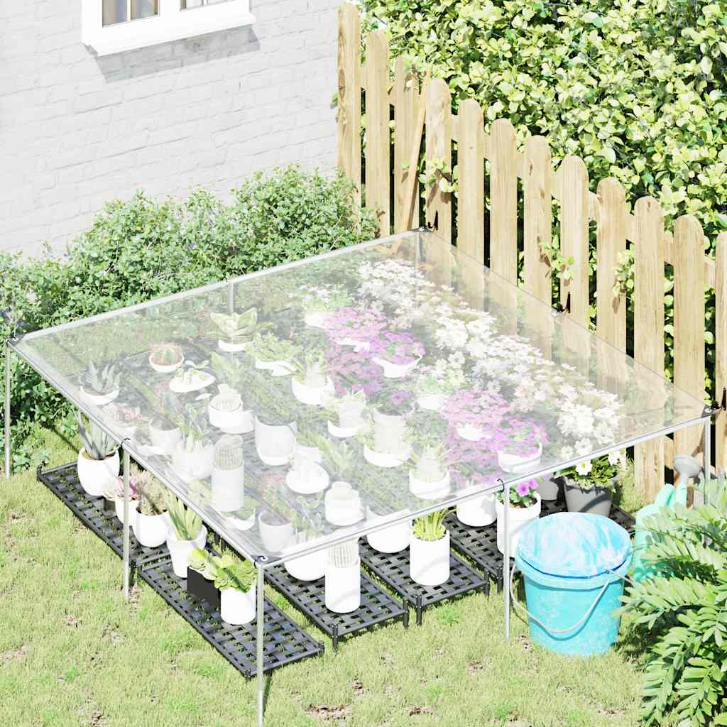 Vidaxl transparent tarpaulin with sail rings 2x2 m polyethylene