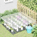 Vidaxl transparent tarpaulin with sail rings 2x2 m polyethylene