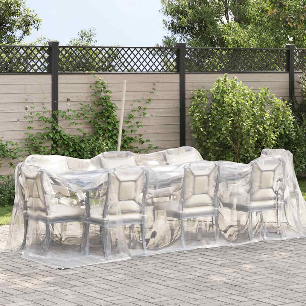 Vidaxl transparent tarpaulin with sail rings 2x6 m polyethylene