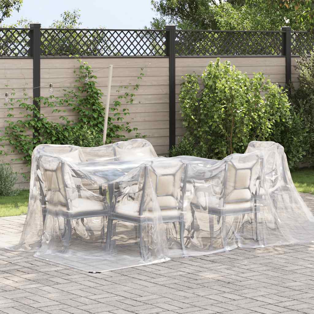 Vidaxl transparent tarpaulin with sail rings 3x4 m polyethylene