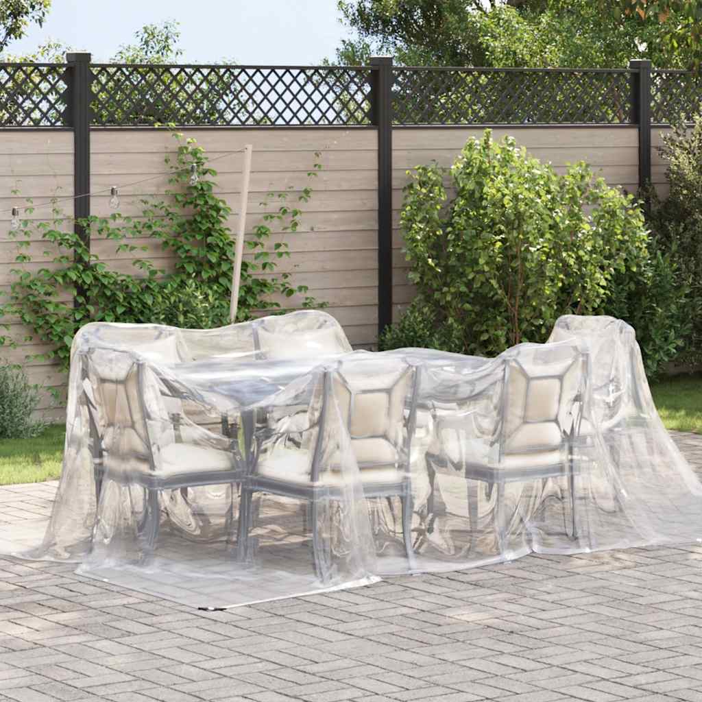 Vidaxl transparent tarpaulin with sail rings 3x5 m polyethylene