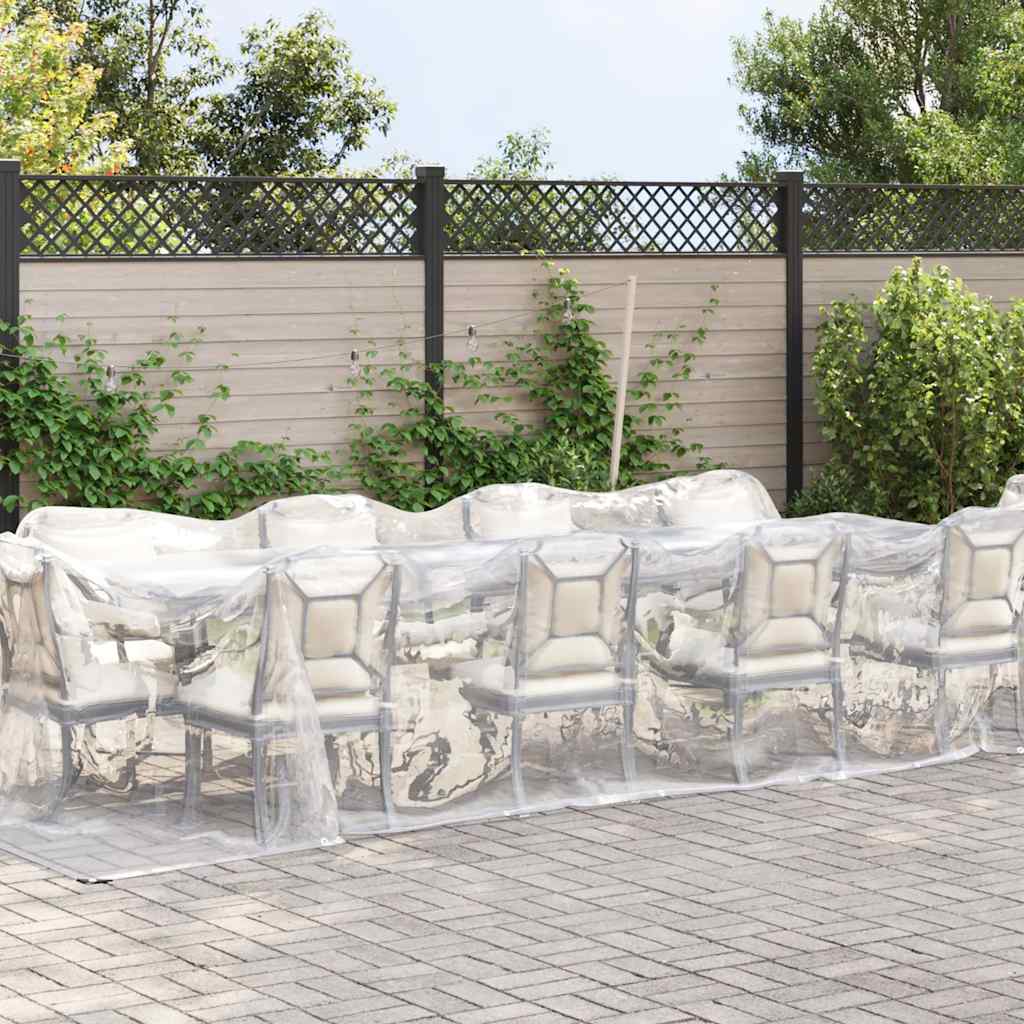 Vidaxl transparent tarpaulin with sail rings 3x6 m polyethylene