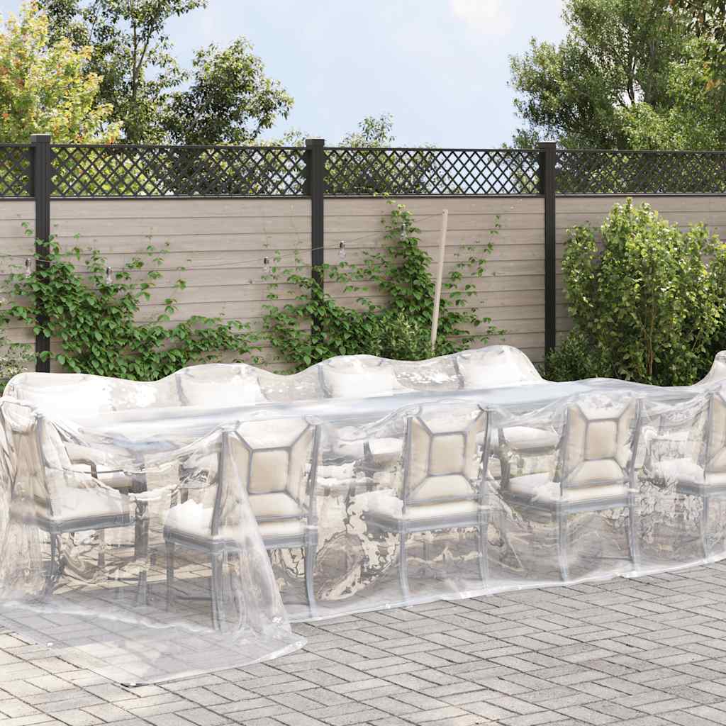 Vidaxl Transparent Tarpaulin s plachetními prsteny 4x10 m polyethylen