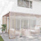 Vidaxl transparent tarpaulin with sail rings 6x10 m polyethylene