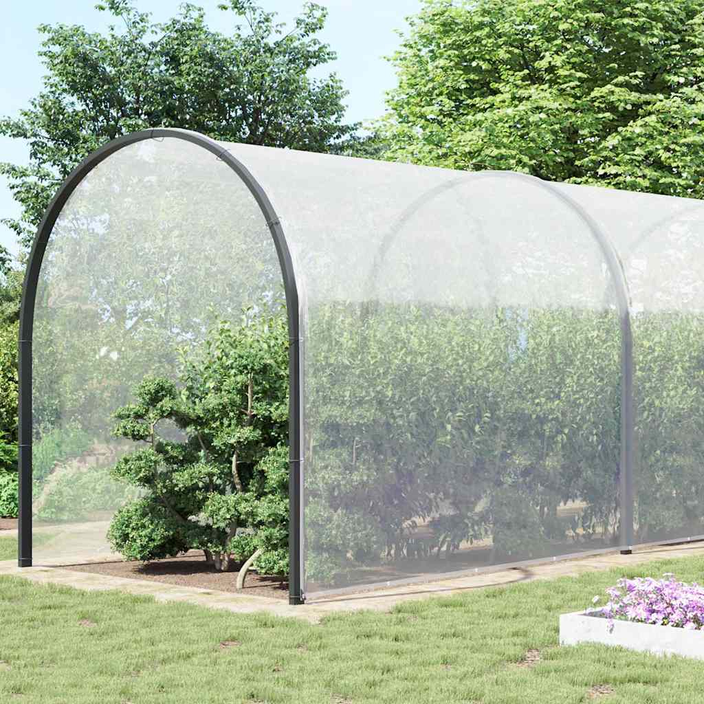 Vidaxl transparent tarpaulin with sail rings 10x12 m polyethylene