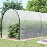 Vidaxl transparent tarpaulin with sail rings 10x12 m polyethylene