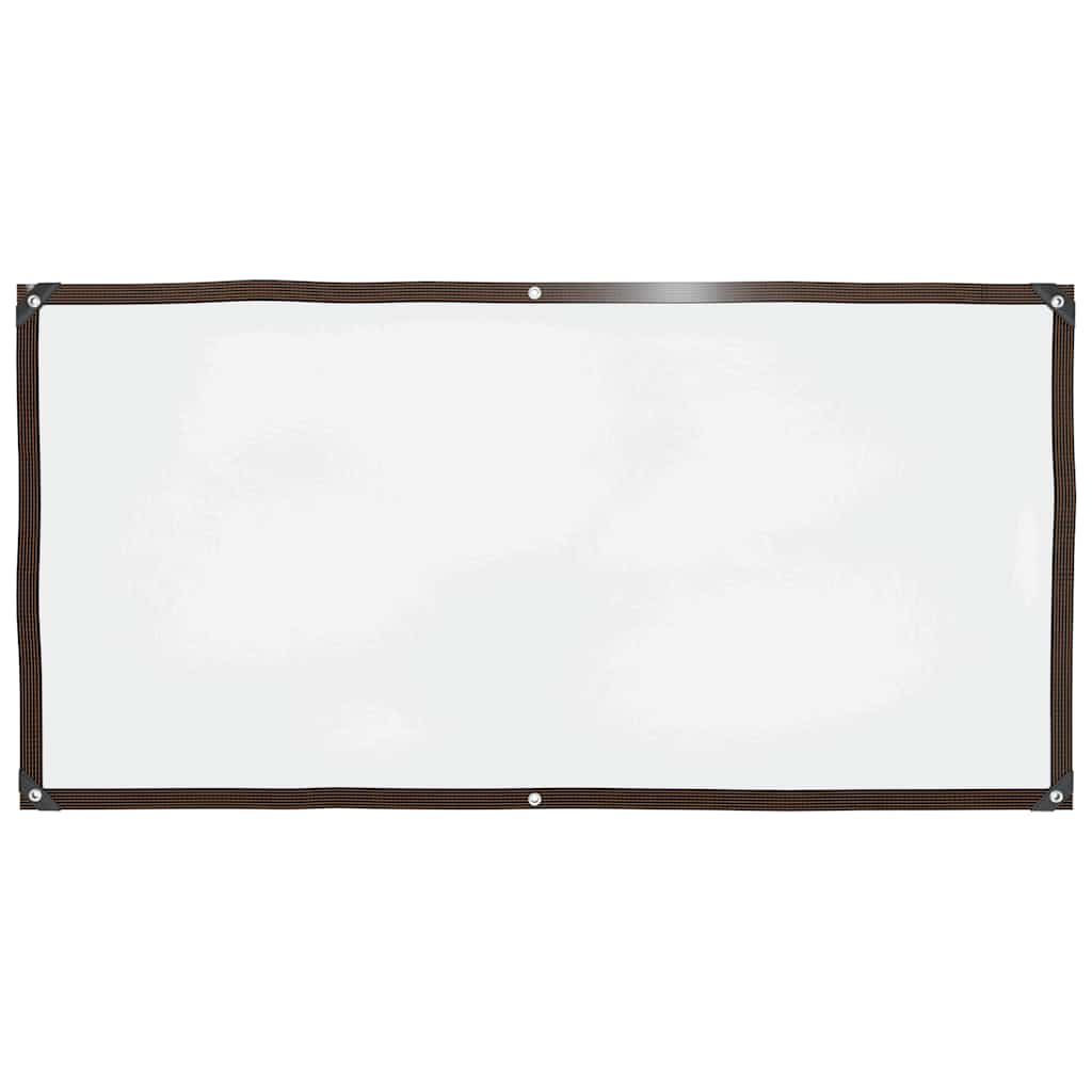Vidaxl transparent tarpaulin with sail rings 1x2 m polyethylene
