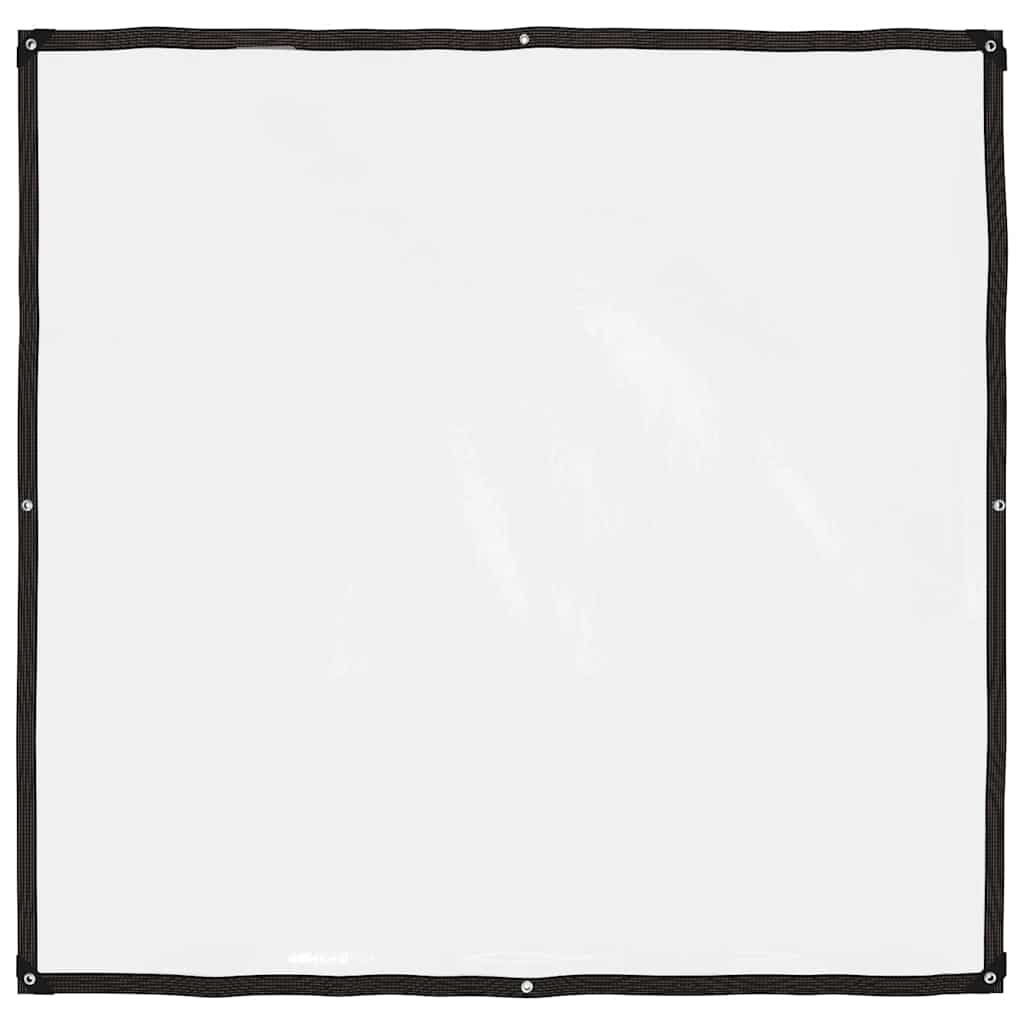 Vidaxl transparent tarpaulin with sail rings 2x2 m polyethylene