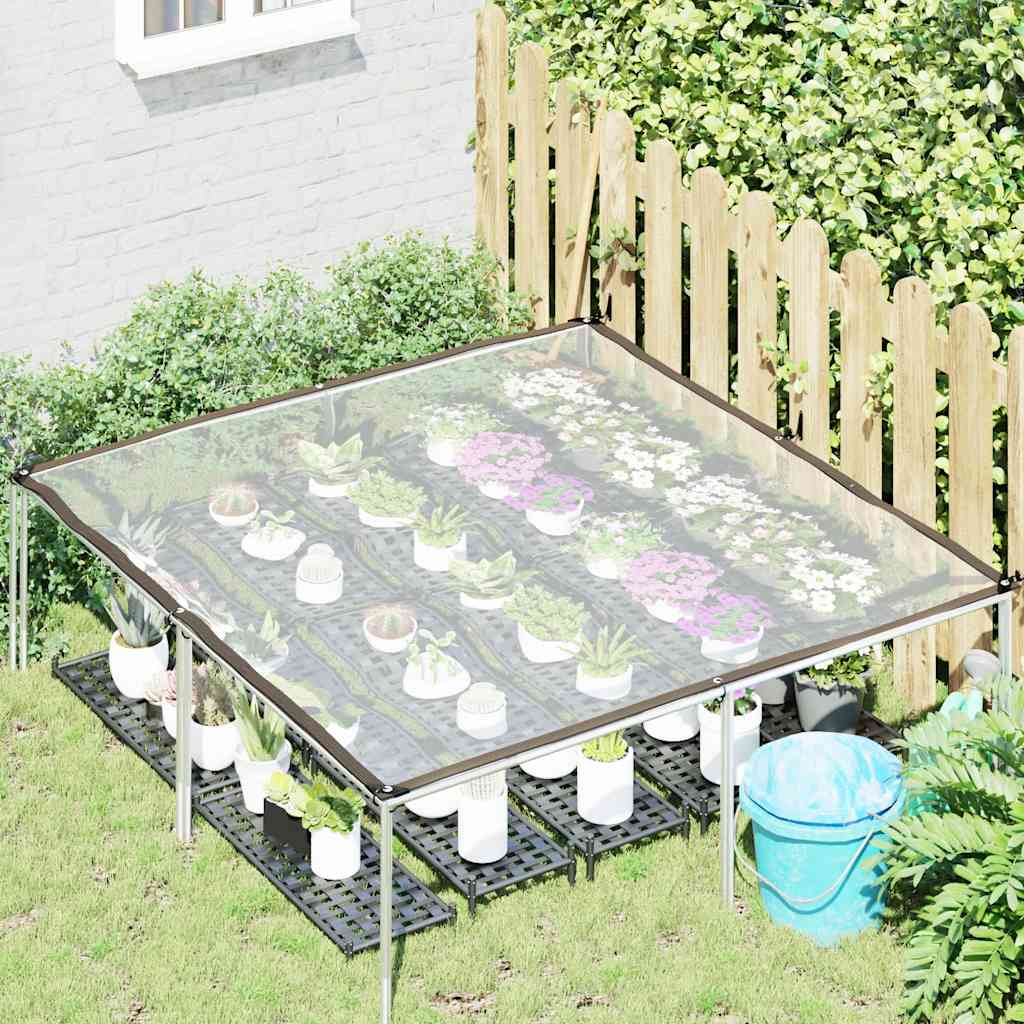Vidaxl transparent tarpaulin with sail rings 2x2 m polyethylene