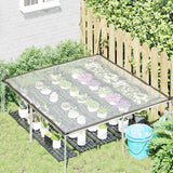 Vidaxl transparent tarpaulin with sail rings 2x2 m polyethylene