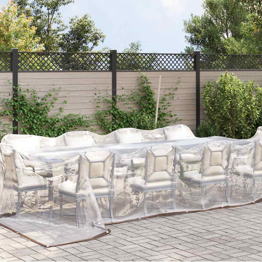 Vidaxl Tarpaulin trasparente con anelli a vela 4x8 m polietilene