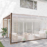 Vidaxl transparent tarpaulin with sail rings 6x8 m polyethylene