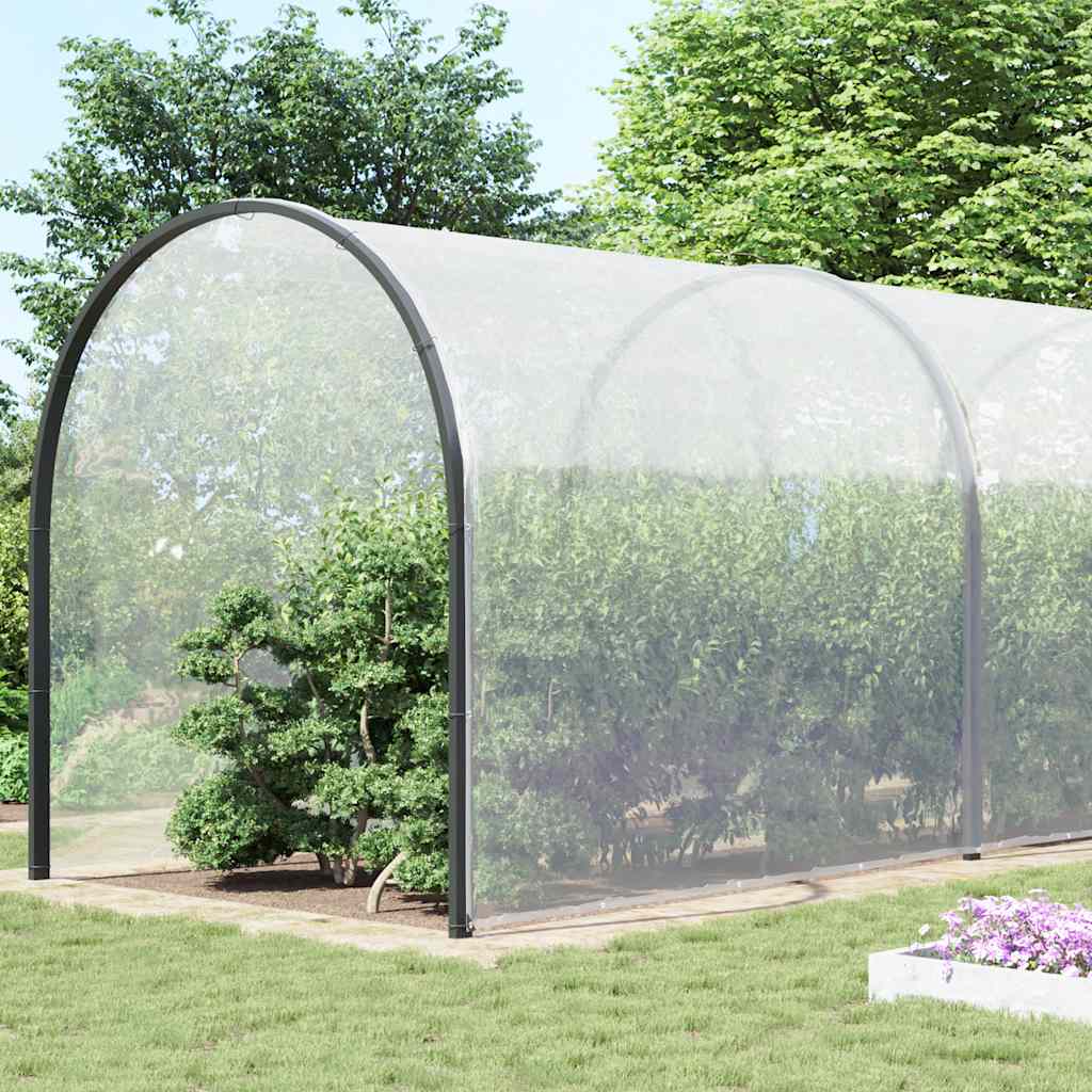 Vidaxl transparent tarpaulin with sail rings 10x10 m polyethylene